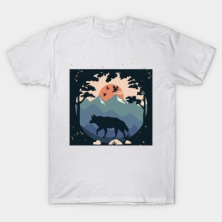 Wolf in Nature for wolf lovers T-Shirt